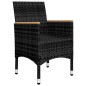 vidaXL Juego de comedor de jardín 9 piezas con cojines negro vidaXL Juego de comedor de jardín 9 piezas con cojines negro