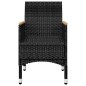 vidaXL Juego de comedor de jardín 9 piezas con cojines negro vidaXL Juego de comedor de jardín 9 piezas con cojines negro