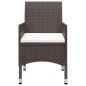 vidaXL Set de comedor de jardín 9 pzas ratán PE vidrio templado marrón vidaXL Set de comedor de jardín 9 pzas ratán PE vidrio templado marrón