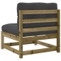 vidaXL Set de sofás jardín 9 pzas con cojines madera pino impregnada