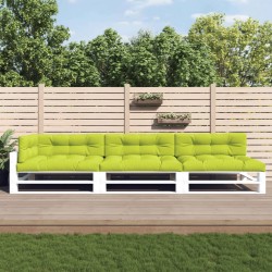 vidaXL Cojines para palés 7 piezas tela verde brillante