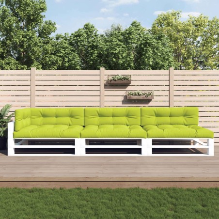 vidaXL Cojines para palés 7 piezas tela verde brillante