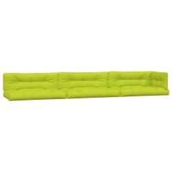 vidaXL Cojines para palés 7 piezas tela verde brillante