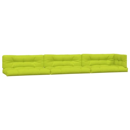 vidaXL Cojines para palés 7 piezas tela verde brillante