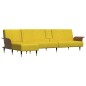 vidaXL Sofá cama en forma de L terciopelo amarillo 279x140x70 cm vidaXL Sofá cama en forma de L terciopelo amarillo 279x140x70 cm