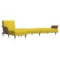 vidaXL Sofá cama en forma de L terciopelo amarillo 279x140x70 cm vidaXL Sofá cama en forma de L terciopelo amarillo 279x140x70 cm