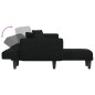 vidaXL Sofá cama en forma de L tela negro 275x140x70 cm vidaXL Sofá cama en forma de L tela negro 275x140x70 cm