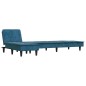 vidaXL Sofá cama en forma de L terciopelo azul 255x140x70 cm vidaXL Sofá cama en forma de L terciopelo azul 255x140x70 cm