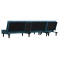 vidaXL Sofá cama en forma de L terciopelo azul 255x140x70 cm vidaXL Sofá cama en forma de L terciopelo azul 255x140x70 cm
