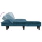 vidaXL Sofá cama en forma de L terciopelo azul 255x140x70 cm vidaXL Sofá cama en forma de L terciopelo azul 255x140x70 cm