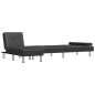 vidaXL Sofá cama en forma de L cuero sintético negro 255x140x70 cm vidaXL Sofá cama en forma de L cuero sintético negro 255x140x70 cm
