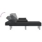 vidaXL Sofá cama en forma de L cuero sintético negro 255x140x70 cm vidaXL Sofá cama en forma de L cuero sintético negro 255x140x70 cm