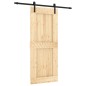 vidaXL Puerta corredera con herrajes madera maciza de pino 85x210 cm vidaXL Puerta corredera con herrajes madera maciza de pino 85x210 cm