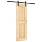 vidaXL Puerta corredera con herrajes madera maciza de pino 70x210 cm vidaXL Puerta corredera con herrajes madera maciza de pino 70x210 cm