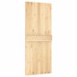 vidaXL Puerta corredera con herrajes madera maciza de pino 85x210 cm vidaXL Puerta corredera con herrajes madera maciza de pino 85x210 cm