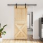 vidaXL Puerta corredera con herrajes madera maciza de pino 80x210 cm vidaXL Puerta corredera con herrajes madera maciza de pino 80x210 cm