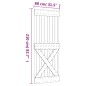 vidaXL Puerta corredera con herrajes madera maciza de pino 80x210 cm
