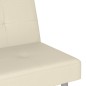 vidaXL Sofá cama con portavasos cuero sintético color crema vidaXL Sofá cama con portavasos cuero sintético color crema