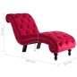 vidaXL Diván de terciopelo rojo vidaXL Diván de terciopelo rojo