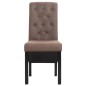 vidaXL Sillas de comedor 2 unidades tela marrón