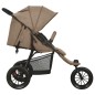vidaXL Cochecito de bebé de acero gris taupe vidaXL Cochecito de bebé de acero gris taupe