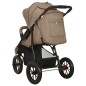 vidaXL Cochecito de bebé de acero gris taupe vidaXL Cochecito de bebé de acero gris taupe
