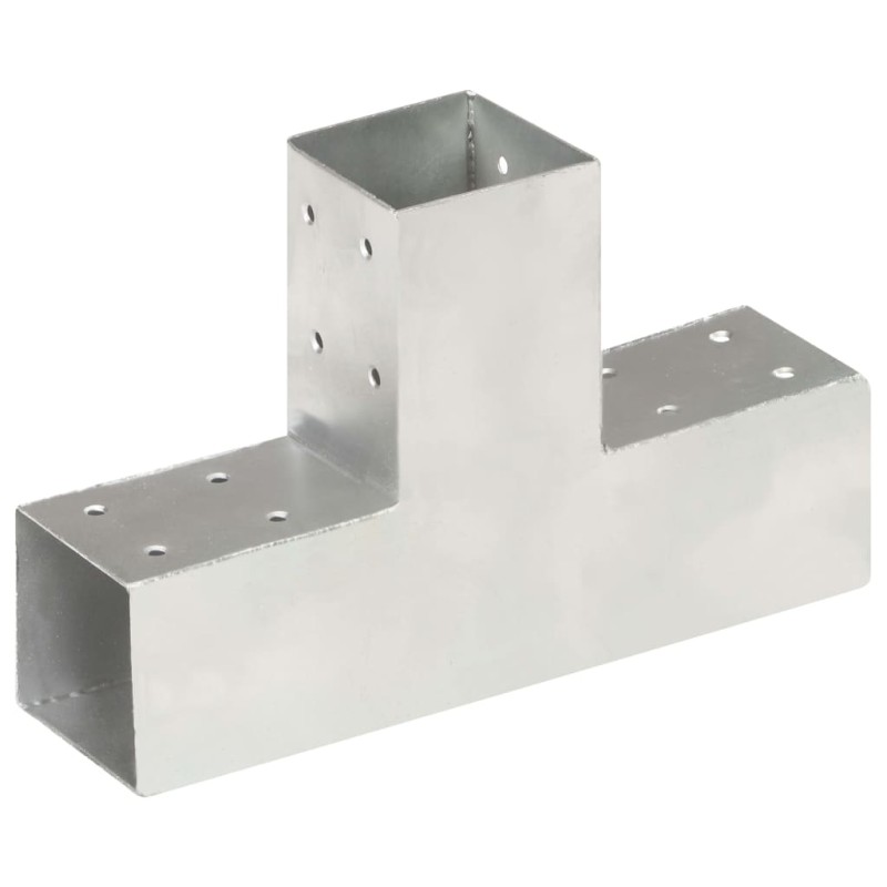 vidaXL Conectores de postes en forma de T metal galvanizados 71x71 mm vidaXL Conectores de postes en forma de T metal galvanizados 71x71 mm