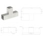 vidaXL Conectores de postes en forma de T metal galvanizados 71x71 mm vidaXL Conectores de postes en forma de T metal galvanizados 71x71 mm