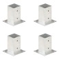 vidaXL Anclajes para postes 4 unidades metal galvanizado 81 mm vidaXL Anclajes para postes 4 unidades metal galvanizado 81 mm