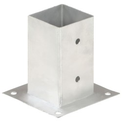 vidaXL Anclajes para postes 4 unidades metal galvanizado 81 mm