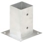 vidaXL Anclajes para postes 4 unidades metal galvanizado 81 mm vidaXL Anclajes para postes 4 unidades metal galvanizado 81 mm