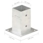 vidaXL Anclajes para postes 4 unidades metal galvanizado 81 mm vidaXL Anclajes para postes 4 unidades metal galvanizado 81 mm