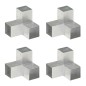 vidaXL Conectores de postes en Y 4 uds metal galvanizado 91x91 mm vidaXL Conectores de postes en Y 4 uds metal galvanizado 91x91 mm