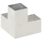 vidaXL Conectores de postes en Y 4 uds metal galvanizado 91x91 mm vidaXL Conectores de postes en Y 4 uds metal galvanizado 91x91 mm