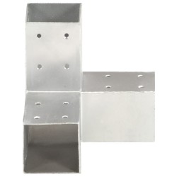 vidaXL Conectores de postes en forma de Y metal galvanizado 71x71 mm