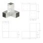 vidaXL Conectores de postes en forma de Y metal galvanizado 71x71 mm vidaXL Conectores de postes en forma de Y metal galvanizado 71x71 mm