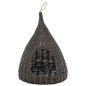 vidaXL Casa para gatos con cojín forma tipi sauce natural gris 40x60cm