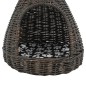 vidaXL Casa para gatos con cojín forma tipi sauce natural gris 40x60cm
