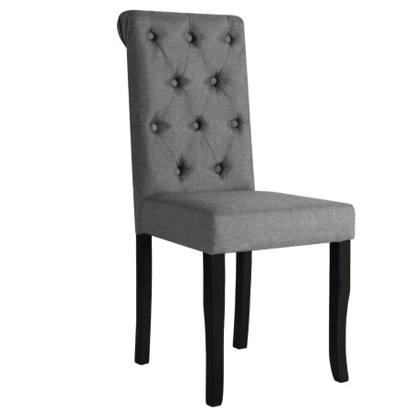 vidaXL Sillas de comedor 6 unidades tela gris oscuro 