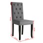 vidaXL Sillas de comedor 6 unidades tela gris oscuro 