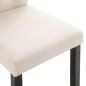 vidaXL Sillas de comedor 4 unidades tela color crema vidaXL Sillas de comedor 4 unidades tela color crema