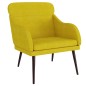 vidaXL Sillón de terciopelo amarillo 63x76x80 cm vidaXL Sillón de terciopelo amarillo 63x76x80 cm