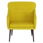 vidaXL Sillón de terciopelo amarillo 63x76x80 cm vidaXL Sillón de terciopelo amarillo 63x76x80 cm