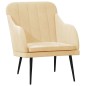 vidaXL Sillón de terciopelo color crema 63x76x80 cm vidaXL Sillón de terciopelo color crema 63x76x80 cm