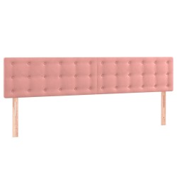 vidaXL Cabeceros 2 unidades de terciopelo rosa 100x5x78/88 cm