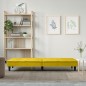 vidaXL Sofá cama con portavasos terciopelo amarillo vidaXL Sofá cama con portavasos terciopelo amarillo