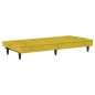 vidaXL Sofá cama con portavasos terciopelo amarillo vidaXL Sofá cama con portavasos terciopelo amarillo
