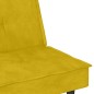 vidaXL Sofá cama con portavasos terciopelo amarillo vidaXL Sofá cama con portavasos terciopelo amarillo