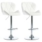 vidaXL Taburetes de cocina 2 unidades cuero sintético blanco vidaXL Taburetes de cocina 2 unidades cuero sintético blanco