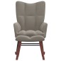 vidaXL Silla mecedora con reposapiés terciopelo gris claro vidaXL Silla mecedora con reposapiés terciopelo gris claro